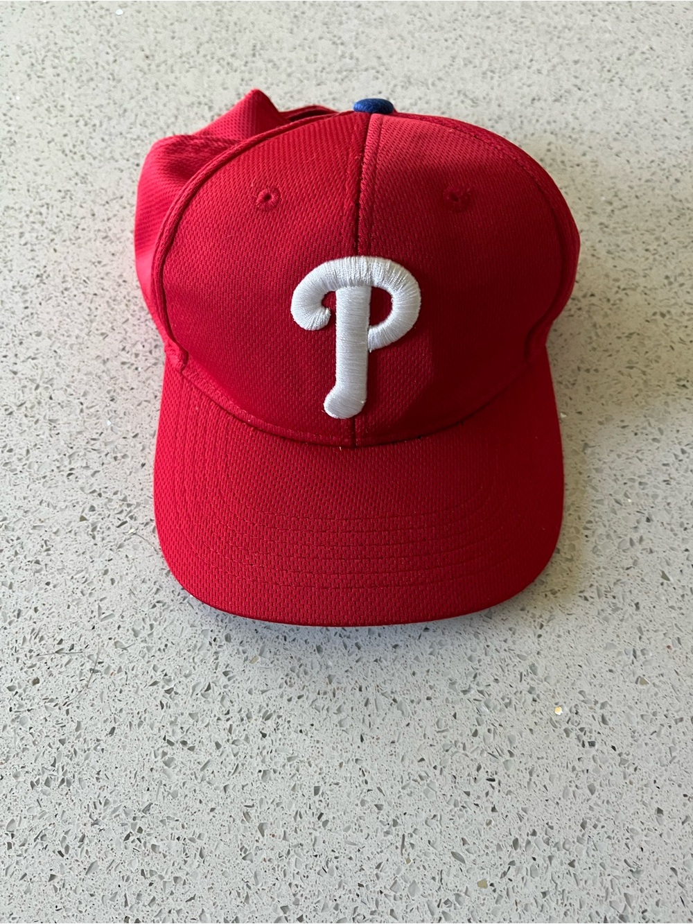 Red Kids Baseball Cap with White 'P' Logo